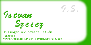 istvan szeicz business card