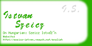 istvan szeicz business card